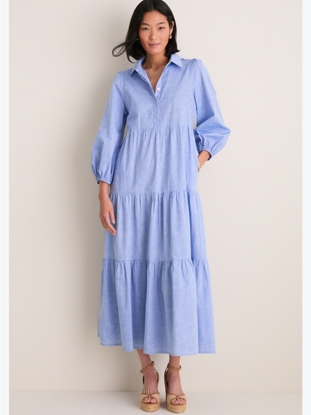 POMANDER PLACE Chambray Mabel Maxi Dress